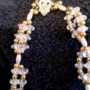 Vintage beautiful beaded necklace, 32".